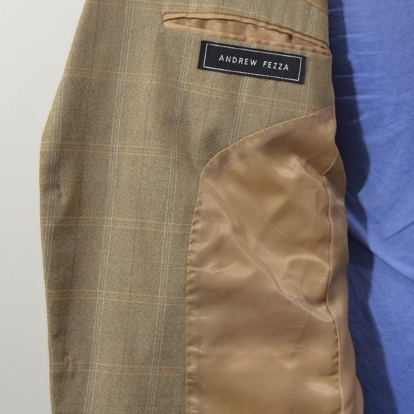 Andrew Fezza 38R Sport Coat Blazer Suit Jacket Lig - Picture 7 of 8